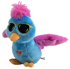 Игрушечное животное птица HAPPY YAPPERS Bella Beep 9286, синий цв./розовый цв.