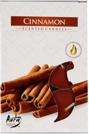 Žvakių rinkinys Aura Candles, 4 h, 6 vnt., ruda sp.