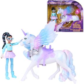 Figūrėlių rinkinys Spin Master Unicorn Academy Wing Magic Layla And Glacier, 2 vnt., balta sp./violetinė sp.