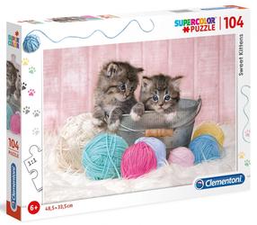 Dėlionė Clementoni SuperColor Sweet Kittens 27115, 104 vnt.
