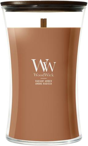 Свеча, ароматическая WoodWick Radiant Amber, 90 - 140 час, 609 г, коричневый цв.