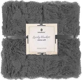 Pledas Springos Lovely Blankets Extra Soft, tamsiai pilka sp., 200 cm x 220 cm