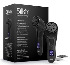Kāju kopšanas ierīce Silkn FreshPedi Callus Remover, melna krās.