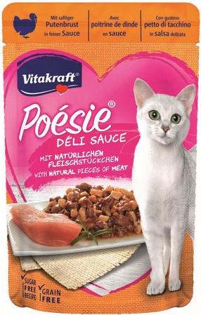 Влажный корм для кошек Vitakraft Poésie Delice, индюшатина, 0.085 кг
