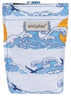 Maišelių šunų ekskrementams dėklas Amiplay, 6 cm x 2 cm balta sp. / žydra sp.