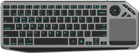 Bezvadu datora tastatūra Techly Dual Mode Keyboard for Smart TV Backlit with Touchpad, EN, melna krās./pelēka krās.