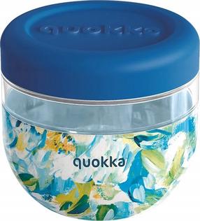 Пищевой контейнер Quokka Blue Peonies, 0.77 л, 11.5 см x 11.5 см, синий цв.
