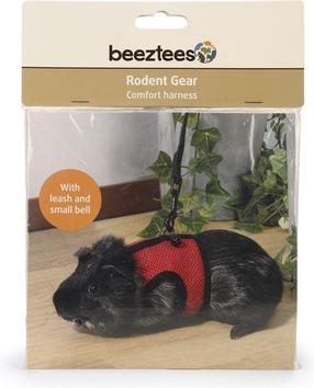  Шлейка для грызунов Beeztees Comfort, красный цв.