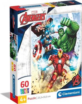 Dėlionė Clementoni Marvel Avengers 26193, 33.5 cm x 23.5 cm, 60 vnt., įvairių spalvų