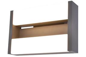 Sieninis lauko šviestuvas Lutec Conroy, 17.8W, LED, IP44, tamsiai pilka sp., 15.5 cm x 9.7 cm