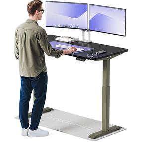 Arvutilaud reguleeritava kõrgusega Desktronic HomeOne, 140 cm x 70 cm, 72 - 122 cm, must v./roheline v.