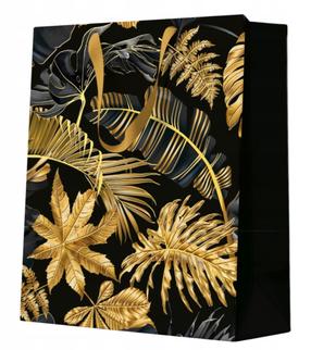 Dāvanu maisiņš Paw Decor Collection Premium Ornamental Gold Tile, 26.5 cm x 33.5 cm x 13 cm, zelta krās./melna krās.