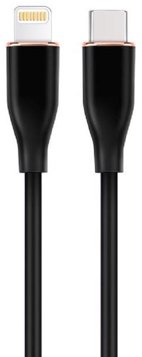 Vads Gembird Premium silicon USB Type-C Vīrietis, Lightning Vīrietis, 1.5 m, melna krās.