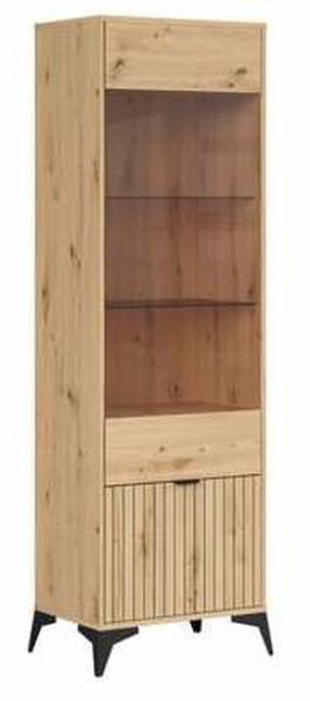 Spintelė - vitrina Lamea REG1D1W, ąžuolo, 60 cm x 41 cm x 197 cm