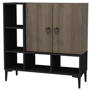 Spintelė Kalune Design Platin 322RTC1501, juoda sp./riešuto sp., 35 cm x 100 cm x 100 cm