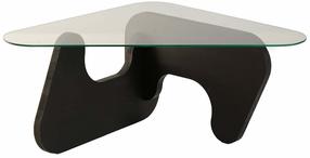 Kavos staliukas Kalune Design Freya, antracito sp./skaidri sp., 66 cm x 86 cm x 36 cm