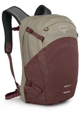 Kuprinė Osprey Nebula Sawdust Tan Raisin Red, kreminė sp./raudona sp., 32 l, 16"