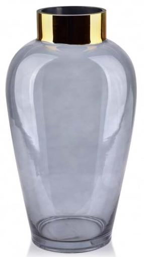 Vāze Mondex Serenite HTID3950, 32 cm, zelta krās./pelēka krās.