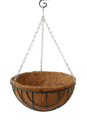 Karināmais puķu pods Garden Center HB2301, metāls/kokosriekstu šķiedras, Ø 25 cm, brūna krās./zaļa krās.