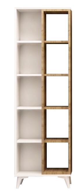 Grīdas plaukts Kalune Design Enzamu, brūna krās./balta krās., 162 cm x 50 cm x 25 cm