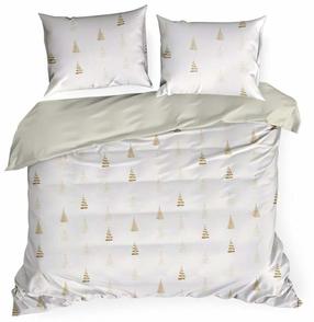 Kalėdinis patalynės užvalkalų komplektas Garland PTT-016, smėlio, 200 x 220 cm