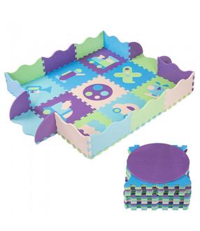 Paklājiņš mazuļiem - puzle Puzzle Mat PM0003, 30 cm x 30 cm, 77 gab, daudzkrāsaina