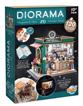 Конструктор Buki France Diorama Miniature Cafe 68072, 120 шт., многоцветный