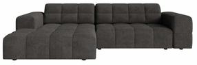 Kampinė sofa Cosmopolitan Design Chicago Eden 20, tamsiai pilka sp., kairinė, 167 x 234 cm x 78 cm