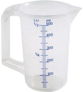 Mõõtmisnõu Paderno T-126-011, 0.5 l, läbipaistev v.