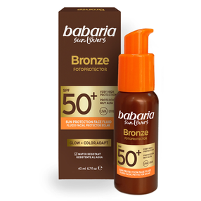 Līdzeklis iedeguma kopšanai sejai Babaria Sun Lovers Bronze SPF50+, 40 ml