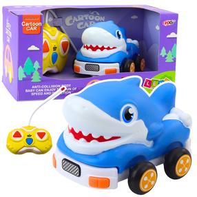 Rc automobilis Lean Toys Cartoon Shark, mėlyna sp.