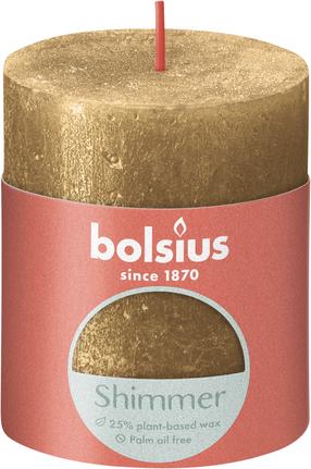 Svece, cilindriskas Bolsius, 35 h, zelta krās.