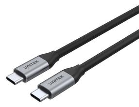 Vads Unitek C14082ABK USB-C, USB-C, 1 m, melna krās.