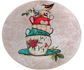 Vonios grindų kilimėlis Foutastic Cup 359CHL1444, įvairių spalvų, 100 cm x 100 cm, Ø 100 cm