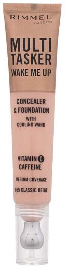 Šķidrā grima bāze Rimmel London Multi Tasker Wake Me Up, classic beige krās., 55, 20 ml
