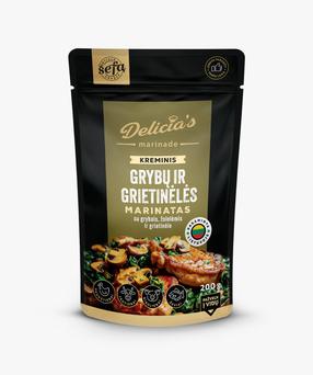 Sausas marinatas Delicia's kreminis grybų ir grietinėlės, 200 g