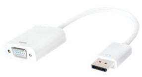 Adapteris Logilink CV0059B Display Port 1.2 to VGA Display port male, VGA female, 0.15 m, balta krās.