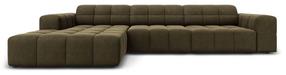 Nurgadiivan Micadoni Home Jennifer Velvet, roheline v., vasak, 284 x 166 cm x 70 cm