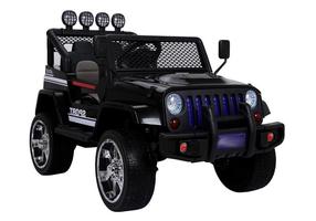 Bērnu elektroauto Jeep S2388, melna krās.