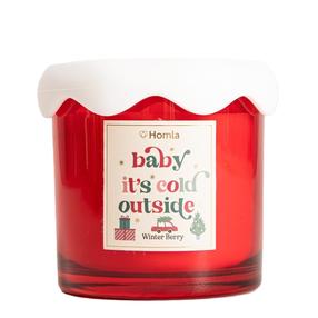 Žvakė, aromatinė Homla Snow-Kissed Winter Berry, 28 h, 270 g, Balta/Raudona