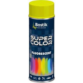 Краски в аэрозоле Bostik Super Color Fluorescent, простые, желтый цв., 0.4 л