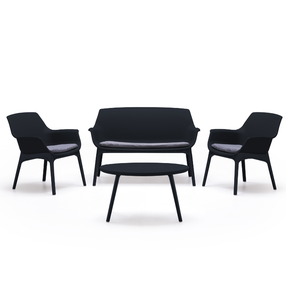 Lauko baldų komplektas Bica Luxor Lounge Set, pilka sp., 4 vietų