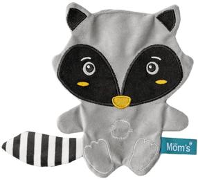 Развивающая игрушка для младенца, енот Mom's Care Rustling, серый цв.