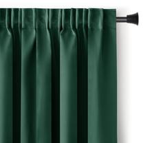 Užtemdančios užuolaidos Restilo Pleat Blackout, tamsiai žalia sp., 140 cm x 245 cm