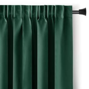 Pimendav kardin Restilo Pleat Blackout, tumeroheline v., 140 cm x 245 cm