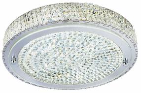 Šviestuvas lubų Searchlight Florida Flush, LED, 4000 °K, 1 x 10 W, skaidri sp./chromo sp. / chromo sp.