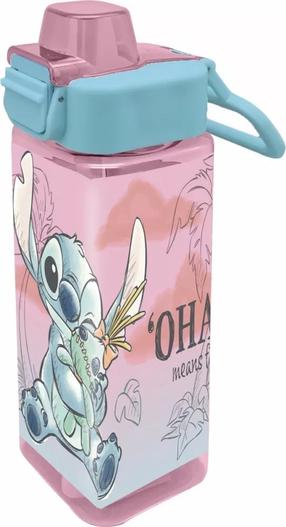 Bērnu pudelīte Kids Euroswan Stitch, 500 ml, 3. g., 7 cm, polipropilēns (pp), rozā krās.
