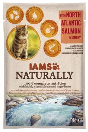 Mitrā kaķu barība IAMS BEAPHAR.13517, lasis, 0.085 kg
