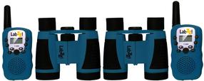 Policista rotaļlietas, radioaparāti Levenhuk Walkie Talkie & Binoculars Set 79902, zila krās.