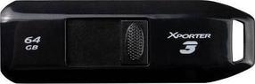 USB atmintinė Patriot Xporter 3, juoda sp., 64 GB